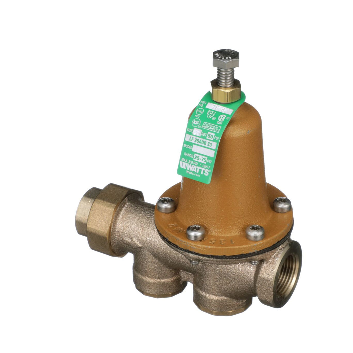 Watts LF25AUB-Z3 lead-free water pressure reducing valve