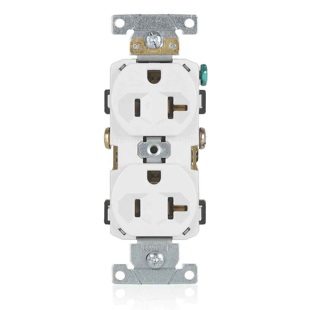 Leviton BR20 commercial duplex receptacle (representative photo)