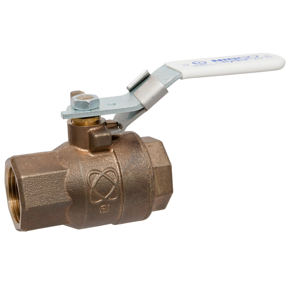 NIBCO T-585-80-LF lead-free bronze full port ball valve (representative photo)